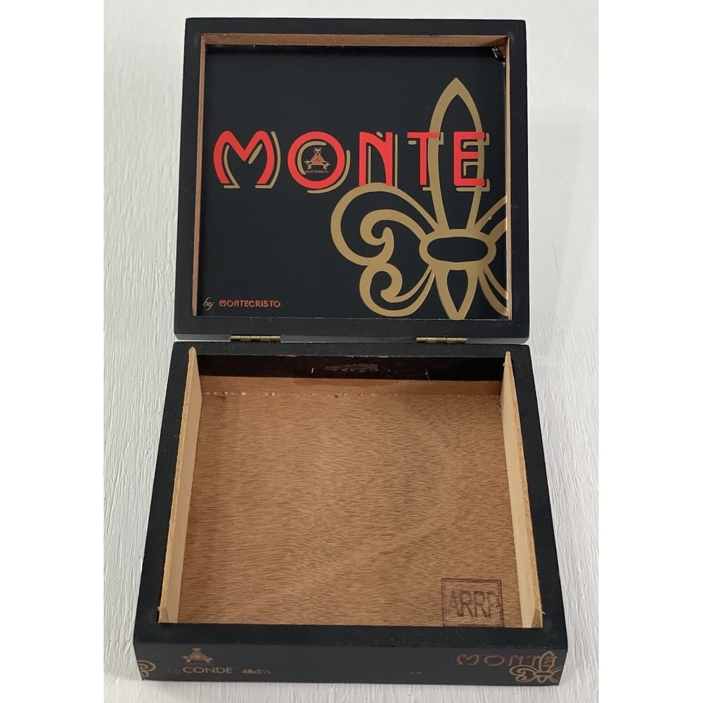 Empty Cigar Box - Cedar Wood Lined Monte By‎ Montecristo DIY collectible display